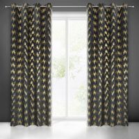 Zasłona gotowa na przelotkach CHILL 140x250 Eurofirany czarny/złoty