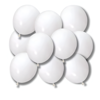 BALONY BIAŁE MATOWE NA URODZINY DEKORACJE ŚLUB KOMUNIA OZDOBY 27 CM 10 SZT