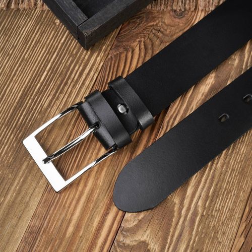 pasek męski skórzany czarny szeroki 120 cm ze srebrną klamrą paolo peruzzi na Arena.pl