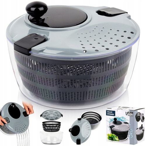Duża WIRÓWKA SAŁATY warzyw owoców suszarka obrotowa pojemnik sitko cedzak na Arena.pl