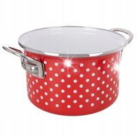 Garnek Emaliowany do Gotowania Tradycyjny na Gaz Indukcję 18 cm 2L