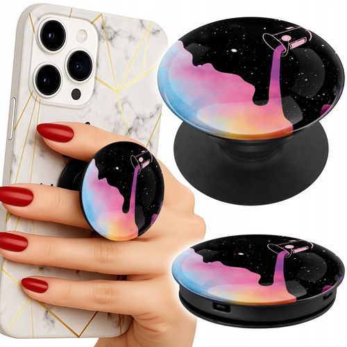Uchwyt do telefonu Popsocket na palce/stojak TĘCZOWE KOLOROWE WZORY, FARBA na Arena.pl