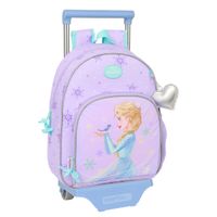 Torba szkolna z kółkami Frozen Spirit Liliowy 28 x 34 x 10 cm