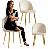 KRZESŁO TAPICEROWANE WELUROWE DO SALONU GABINETU VELVET JADALNIA LUKSUSOWE