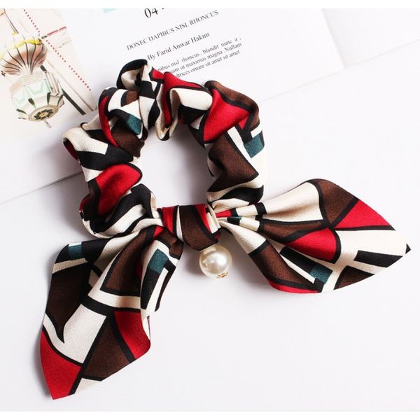 Gumka Do Włosów Apaszka Krótka Z Perełką Pin Up Gum72 zdjęcie 2