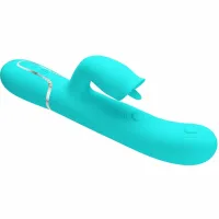 pretty love aqua green - wibrujący model kroliczka z funkcją pulsacji