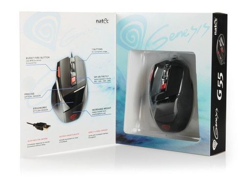 NATEC Mysz GENESIS G55 USB GAMING 2000 DPI + DPI Switch + Burst Fire Button na Arena.pl