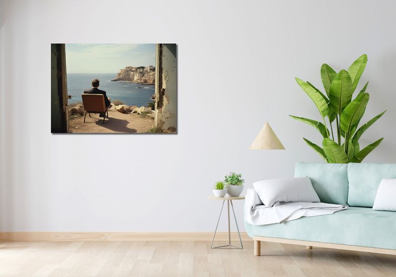 Obraz 100x70cm Samotna Nadmorska Konfrontacja zdjęcie 2