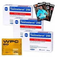 3 x MEGABOL TESTOSTEROL 250 30 kaps + NOWMAX WPC 80 WHEY PROTEIN 30 g