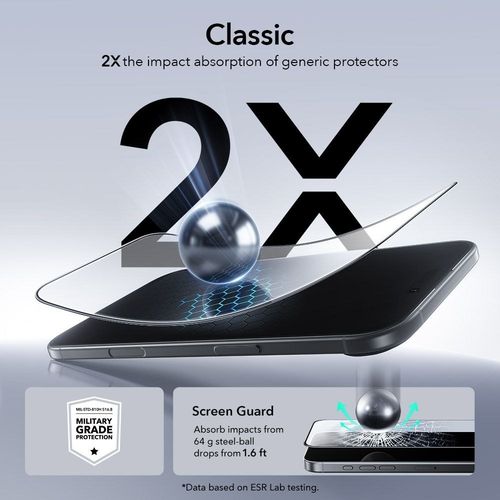 SZKŁO HARTOWANE ESR ULTRAFIT TEMPERED GLASS 2-PACK IPHONE 17 AIR CLEAR na Arena.pl