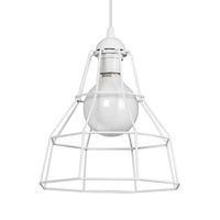 LAMPA wisząca VEN W-CORF/A WH metalowa OPRAWA druciany ZWIS drut loft biały