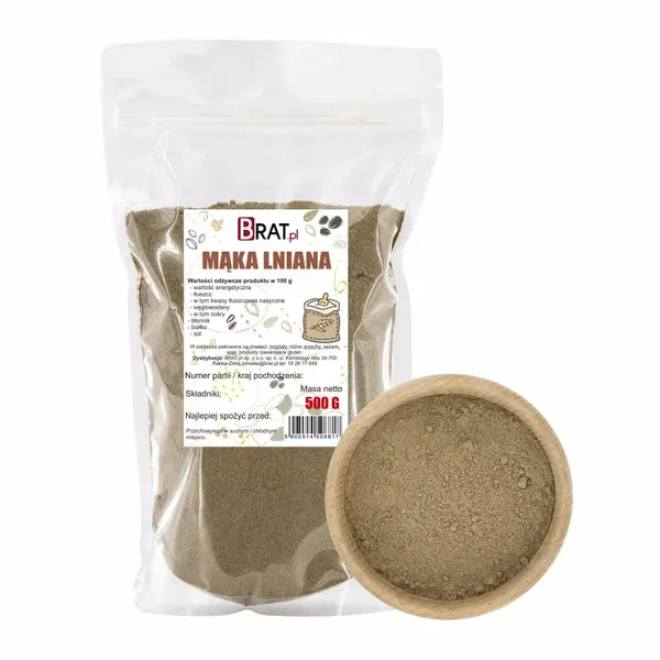 Mąka lniana 500g zdjęcie 1