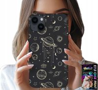 ETUI DO IPHONE 14 - KOSMOS PLANETY GWIAZDY KSIĘŻYC + SZKŁO