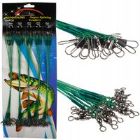 Przypony stalowe stalki stalówki zestaw 100 sztuk na szczupaka