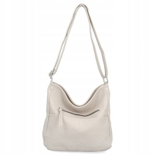 Herisson - torebka worek zamek skóra ekologiczna beżowy 1052L2086 na Arena.pl