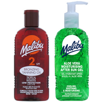 Malibu Olejek Do Opalania SPF2 200ml + Aloe Żel Po Opalaniu 200ml