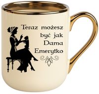 Kubek PREMIUM śmieszny prezent dla EMERYTKI zakończenie pracy Emerytura