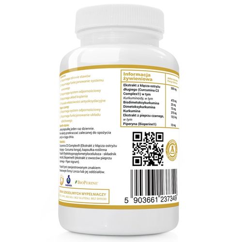 KURKUMINA + PIPERYNA CURCUMIN C3 turmeric 3x120k na Arena.pl