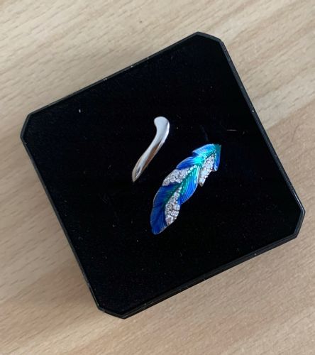 Pierścionek Srebrny z Cyrkoniami Piórko Pierścionki Srebro 925 na Arena.pl