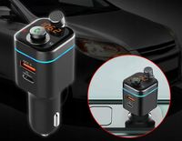 Transmiter FM, Zestaw Głośnomówiący , Szybka ładowarka USB QC3.0, PD, RGB