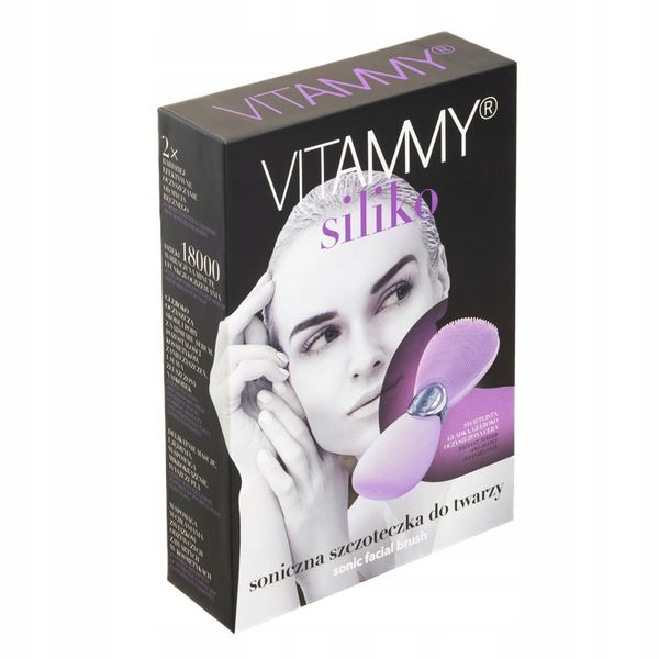 SONICZNA SZCZOTECZKA DO TWARZY PODGRZEWANA MASAŻER 2PROGRAMY VITAMMY SILIKO zdjęcie 7