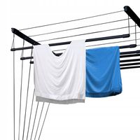 Suszarka Sufitowa na pranie CZARNA 7 prętów 180 cm modna ciekawa