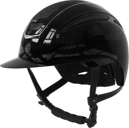 Kask jeździecki Elite Polo, lakierowany czarny, 56-58 cm, Covalliero na Arena.pl