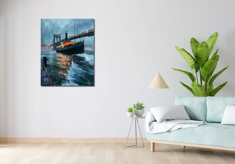 Obraz 70x90cm Stary Parowiec zdjęcie 2