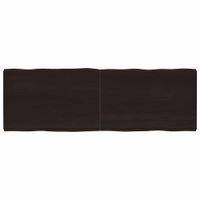 Blat ciemnobrązowy 180x60x(2-6) cm drewno z naturalną krawędzią