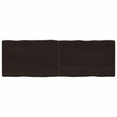 Blat ciemnobrązowy 180x60x(2-6) cm drewno z naturalną krawędzią