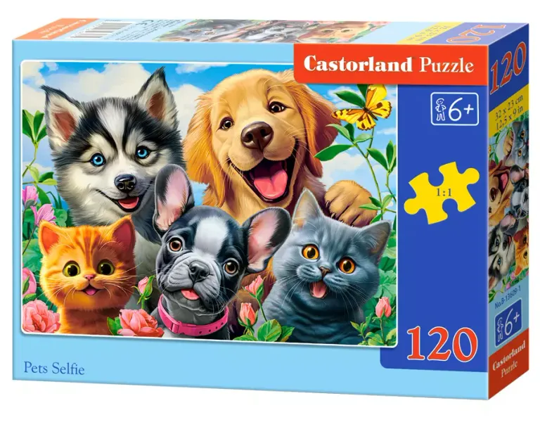 Puzzle 120 Elementów. Selfie Zwierzaków zdjęcie 1