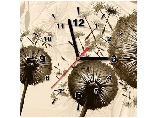 30CM 30CM ZEGAR ŚCIENNY OBRAZ DMUCHAWCE BEŻU DRUK PŁÓTNO na Arena.pl