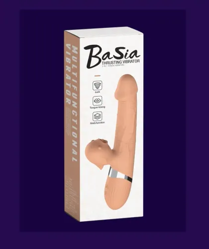 Wibrator-Basia Thtusting Vibrator 2 in 1 Tongue Vibrators USB na Arena.pl