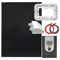 ZESTAW FOTOWOLTAICZNY 200W SOLARNY Z UCHWYTAMI MONTAŻOWYM DO KAMPERA