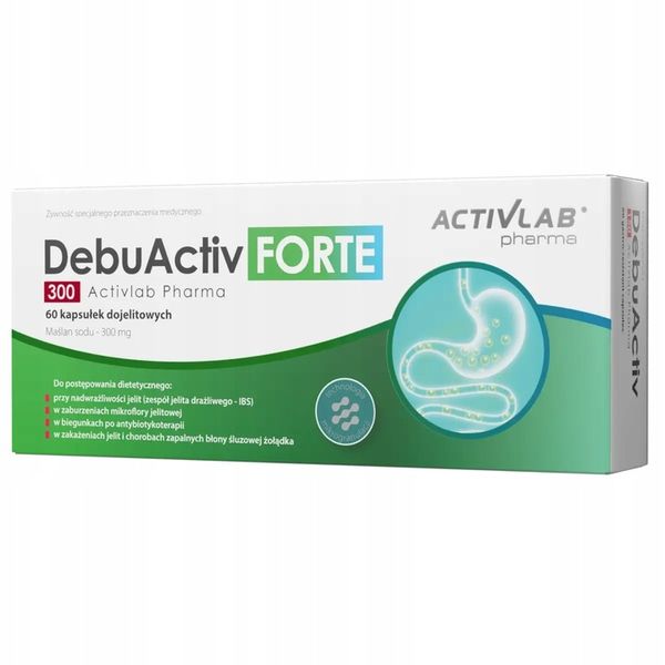 DEBUACTIV FORTE 300 MAŚLAN SODU 60 KAPSUŁEK ACTIVLAB zdjęcie 1