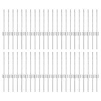 Słupki ogrodzeniowe 44 pcs Srebrny 80 cm Stal