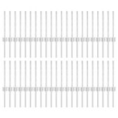 Słupki ogrodzeniowe 44 pcs Srebrny 80 cm Stal