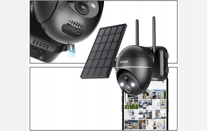 Kamera Solarna Zewnętrzna Obrotowa IP WiFi UHD 5MPx 1944P 4x Zoom 32GB zdjęcie 2