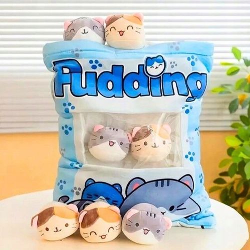 PODUSZKA PUDDING Z MASKOTKAMI DO RZUCANIA DUŻA XXL 45 cm kot przytualnka na Arena.pl