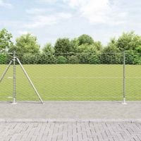 Słupek ogrodzeniowy. Srebrny 25 x 1 m (siatka 50 mm) Stal