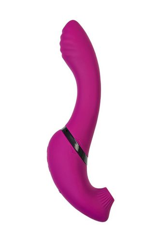 jos vibrator with clitoral stimulator jos spin, silicone, purple, 23 cm na Arena.pl