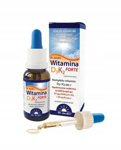 Dr Jacobs Witamina D3 + K2 Forte 20 ml D3 K2 MK-7 kompleks na Arena.pl