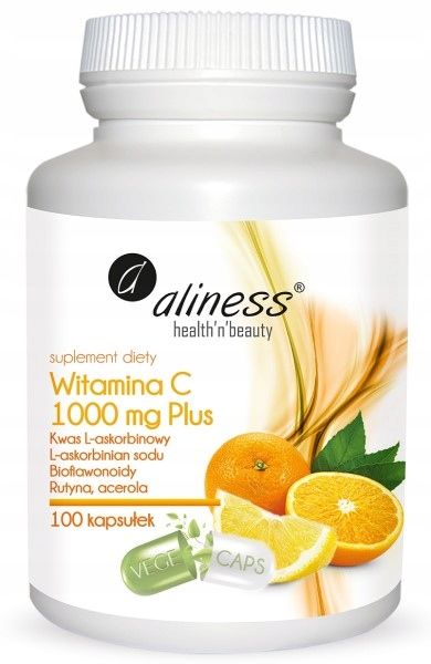 Suplement diety Aliness witamina C 1000 mg Plus 100 kapsułek zdjęcie 9