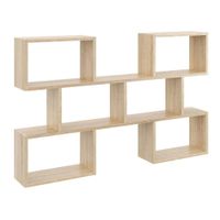 Regał ścienny, półka wisząca, 127x18x80 cm, dąb sonoma, mat | TYLETEGOTU