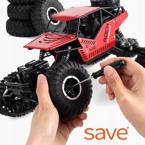 Samochód Zdalnie Sterowany Terenowy 4x4 Auto Na Pilota Z KOŁAMI GĄSIENICAMI na Arena.pl