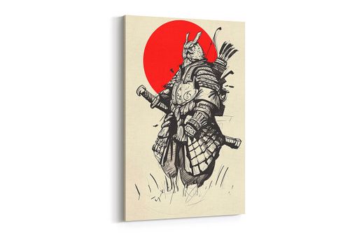 OBRAZ NA PŁÓTNIE CANVAS SOWA SAMURAI 70X100 CM na Arena.pl