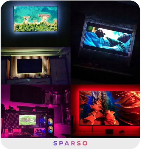 TAŚMA LED RGB 3M USB LEDY DO TV Podświetlenie Telewizora NA PILOTA na Arena.pl