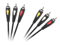 KPO4002-1.0 Kabel 3RCA-3RCA 1.0m Cabletech Eco-Li