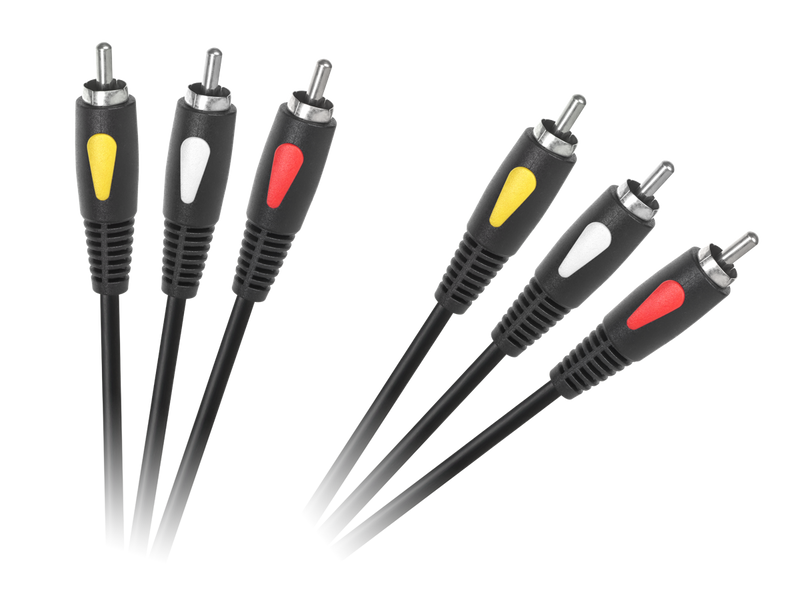 KPO4002-1.0 Kabel 3RCA-3RCA 1.0m Cabletech Eco-Li zdjęcie 1