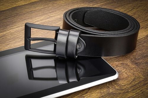 PASEK MĘSKI GRACIO CZARNA KLAMRA KLASYK Skórzany na Arena.pl